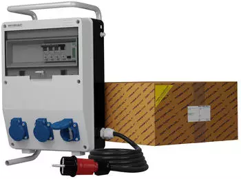 Doktorvolt TD-S/FI Stromverteiler 3x230V mit MID-Stromzähler, Kabel & Gestell (DV-0489-D)