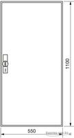 Hager Z&auml;hlerschr.,univ. Z,1100x550x205mm,skii Zb32s