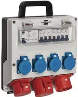 BRENNENSTUHL Wandverteiler 4/32 IP44 4x LS 230V/16 A, 1xLS 400V/16 A, 1xFI 40 A