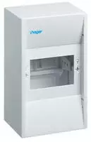 Hager GD104N, Hager GD104N Miniverteiler, gamma, 4 Modul, IP30, 1xPE, 1xN