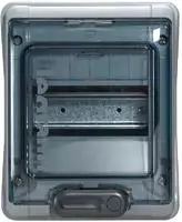 Legrand Sicherungskasten Plexo3, wasserdicht IP65 f&uuml;r au&szlig;en, 6 Module, 1-reihig,