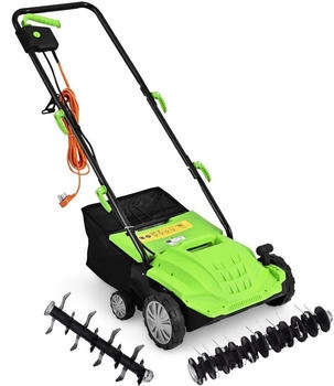 Costway 2in1 Elektro Vertikutierer & Rasenlüfter 1500W QF3636PQ-SZ