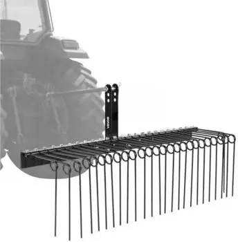 VEVOR Rasenstriegel 150cm 26 Federzinken Kategorie 1 3-Punkt-Aufh&auml;ngung