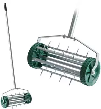 Spetebo Rasenlüfter-Walze 27 Nagelzinken, 44cm Arbeitsbreite (507291)
