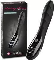 Mystim Vibrator mit Elektrostimulation und gewellter Textur Sizzling Simon Black