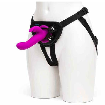 happyrabbit Vibrating Strap-On Harness Set violet