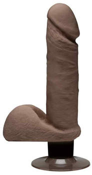 Doc Johnson The D - Perfect D with Balls Vibrating Chocolate 18cm