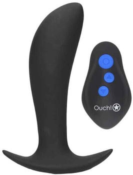 Ouch! E-stim & Vibrating Butt plug with Remote Black
