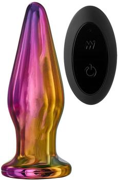Dreamtoys Glass Vibrating Remote Controlled Tapered Glamour Glass Anal Plug