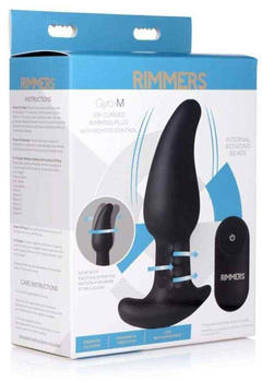XR Brands Rimmers Gyro-M 10X Curved Rimming Plug with Remote Control