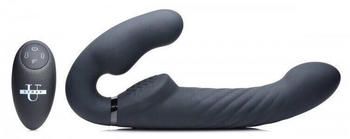 XR Brands Strap U Ergo-Fit Twist Inflatable Vibrating Strapless Strap-On Black