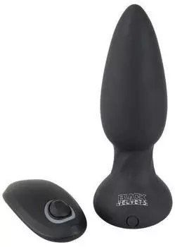 Black Velvets Remote Controlled Vibrating Plug black