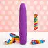 E.I.S. Silikon-Vibrator mit Spiralstruktur 19,5 cm aubergine