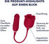 E.I.S. 2in1 rosenförmiger Auflegevibrator rot