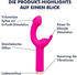 E.I.S. Rabbitvibrator aus Silikon pink