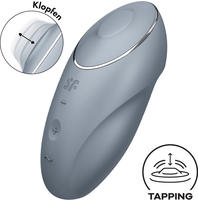 Satisfyer Tap & Climax 1 - 2in1 Klitoris-Vibrator (grau)
