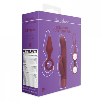 Shots Toys Loveline (S)explore Toy Kit for Her dark cherry