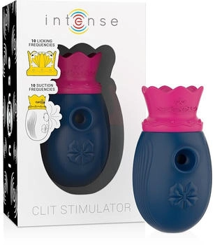 Intense Clit Stimulator 10 Licking And Suction Frequencies Blue