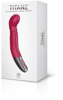 NMC NMC Titanz 8 Inch Silicone Rechargeable Vibrator In Pink