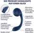 Satisfyer Pro+ Wave 4 Connect App 23 cm dunkelblau