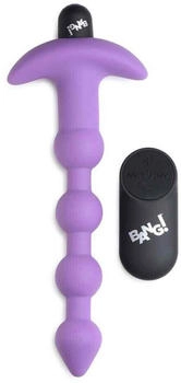 XR Brands Vibrating Silicone Anal Beads & Remote Control Purple