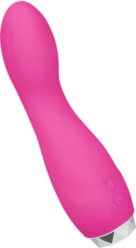 E.I.S. G-Spot-Vibrator aus Silikon 15,5 cm pink | silber