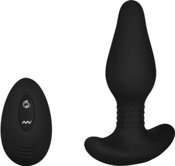 E.I.S. XXL Silikon-Analvibrator 17 cm schwarz | gold