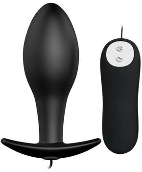 Pretty Love Silikon Plug vibrierend Schwarz 3 cm