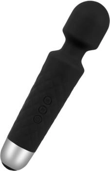 E.I.S. Silikon Massager 20 cm schwarz | silber