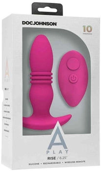 Doc Johnson A-Play - RISE - Silicone Anal Plug with Remote - Pink