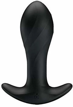 Pretty Love Anal Plug strukturiert mit 12 Prostata Vibration schwarz