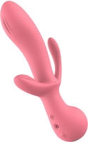 Dream Toys Amour Triple Pleasure Clair Vibrator mit Klitoris-Stimulator 21.5 cm