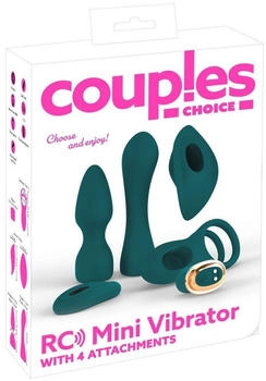 Couples Choice Mini Vibrator with 4 Attachments