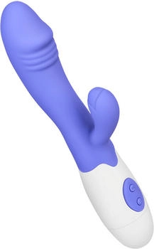 E.I.S. Silikon-Rabbit 19 cm lila | weiß
