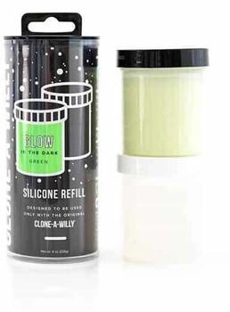 Clone-a-Willy Refill Glow in the Dark Green Silicone 226 g