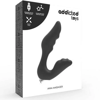 Addicted Toys Rechargeable G-spot and prostate 19 cm black