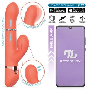 Intoyou IY Mindy Rabbit-Vibrator mit App-Steuerung Orange 23,5 cm Ø 3,5 cm