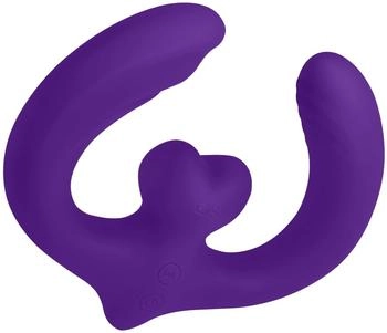 E.I.S. Doppelvibrator mit Klitorisreizer 16,3 cm lila