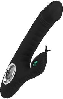 E.I.S. Silikon-Rabbit in Schlangen-Optik 23 cm schwarz