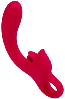 E.I.S. Silikon-Rabbit mit Zungen-Klitorisreizer 21,5 cm rot