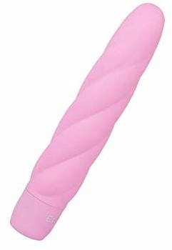 E.I.S. Silikon-Vibrator mit Spiralstruktur 19,5 cm neon-pink