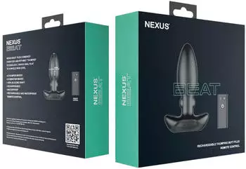 Nexus Beat Vibrierender Plug mit Fernbedienung Schwarz Ø 4,2 cm