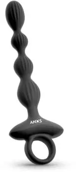 ANOS Flexible Analperlen mit Vibration Schwarz 21,1 cm Ø 2,6 cm