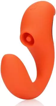 loveline G-Spot Vibrator with Clitoral Pulse Wave Vibrator Orange...