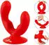 You2Toys Doppelvibrator mit Saugfuß Rot