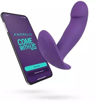 Amorelie Shuffle App-gesteuerter Anal- & G-Punkt-Vibrator, Silikon, lila