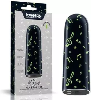LoveToy Music Massager Mini-Vibrator G-Punkt-Stimulator, 10 Funktionen