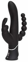 Happyrabbit Triple - Akku-Klitoris- und Analvibrator (schwarz)
