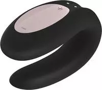 Satisfyer Double Joy Paar-Vibrator Black 9 cm, Grundpreis: &euro; 3.767,- / l