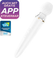 Satisfyer Double Wand-er - App-gesteuerter Massagevibrator (wei&szlig;)